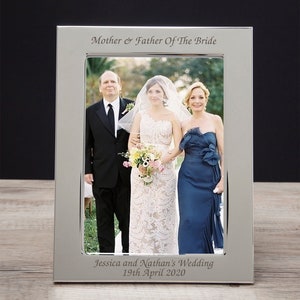 Personalised Mother And & Father of the Bride Or Groom Photo Frames Wedding Favour Gifts Ideas For Parents Day Presents