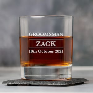 Personalised Groomsman Tumblers Groomsmen Whisky Glass Gifts Ideas Presents For Wedding Favours Thank You Gifts Presents Tokens Him Mens