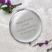 Personalised Compact Mirror Birthday Gift Idea For Her 18th 21st 30th Mum Girls Any Message Silver Christmas Womens Mothers Day Valentines 