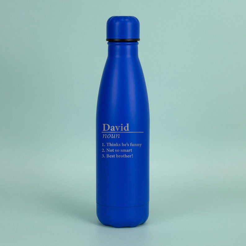 Personalised Name Definition Noun Insulated Water Bottle Etsy