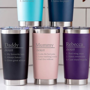 Gepersonaliseerde naamdefinitie Deze geïsoleerde reisbeker Mok Chilly Chillys Heet Koud Cadeau-ideeën Verjaardagen Kerstmis Vaderdag Moederdag