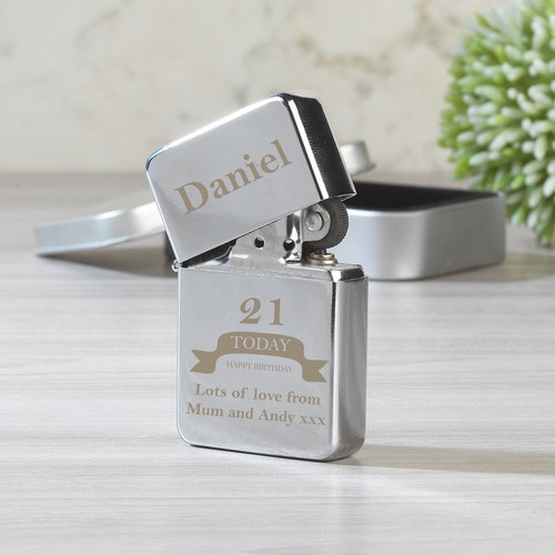 Personalised Initials Silver Lighters Gifts Ideas for Birthday Etsy UK