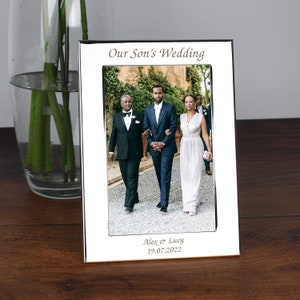 Personalised On Our Sons Son's Wedding Day Photo Picture Frame Gifts Ideas For Mother and & Father Of The Groom Presents Keepsakes image 4