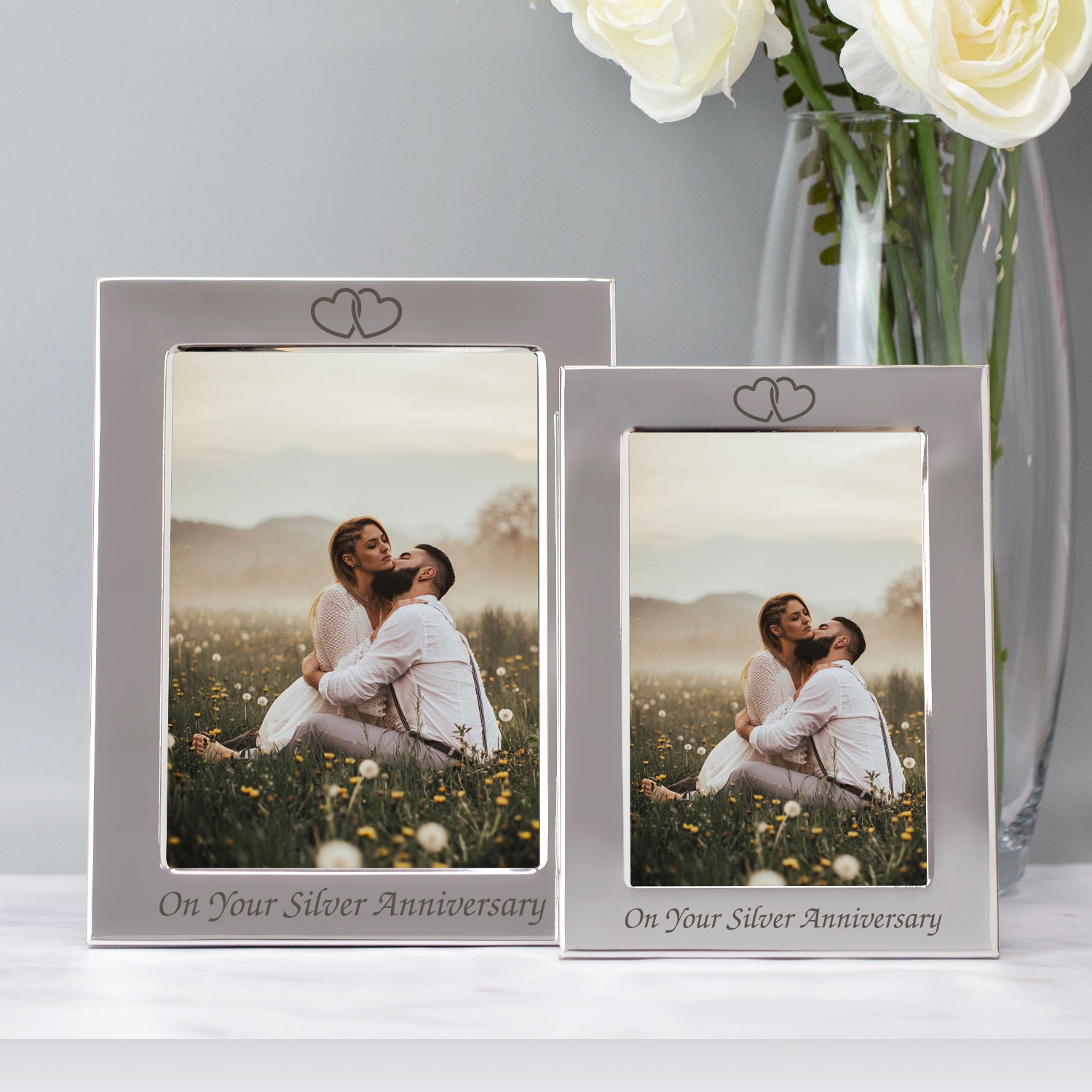 Cornice Per Foto Zibrro 20x25 Cm – Elegante, Da Parete O Da Tavolo, Per Foto 8x10 – Regalo Di Nozze O Compleanno