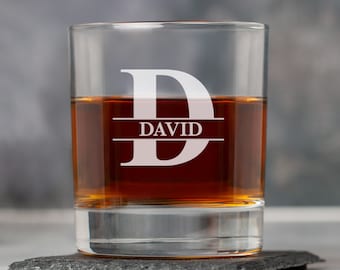 Personalised Engraved Initial & Name Tumblers Whisky Glass Gifts Ideas Presents For Mens Dad Him His Whiskey Christmas Birthday Fathers Day