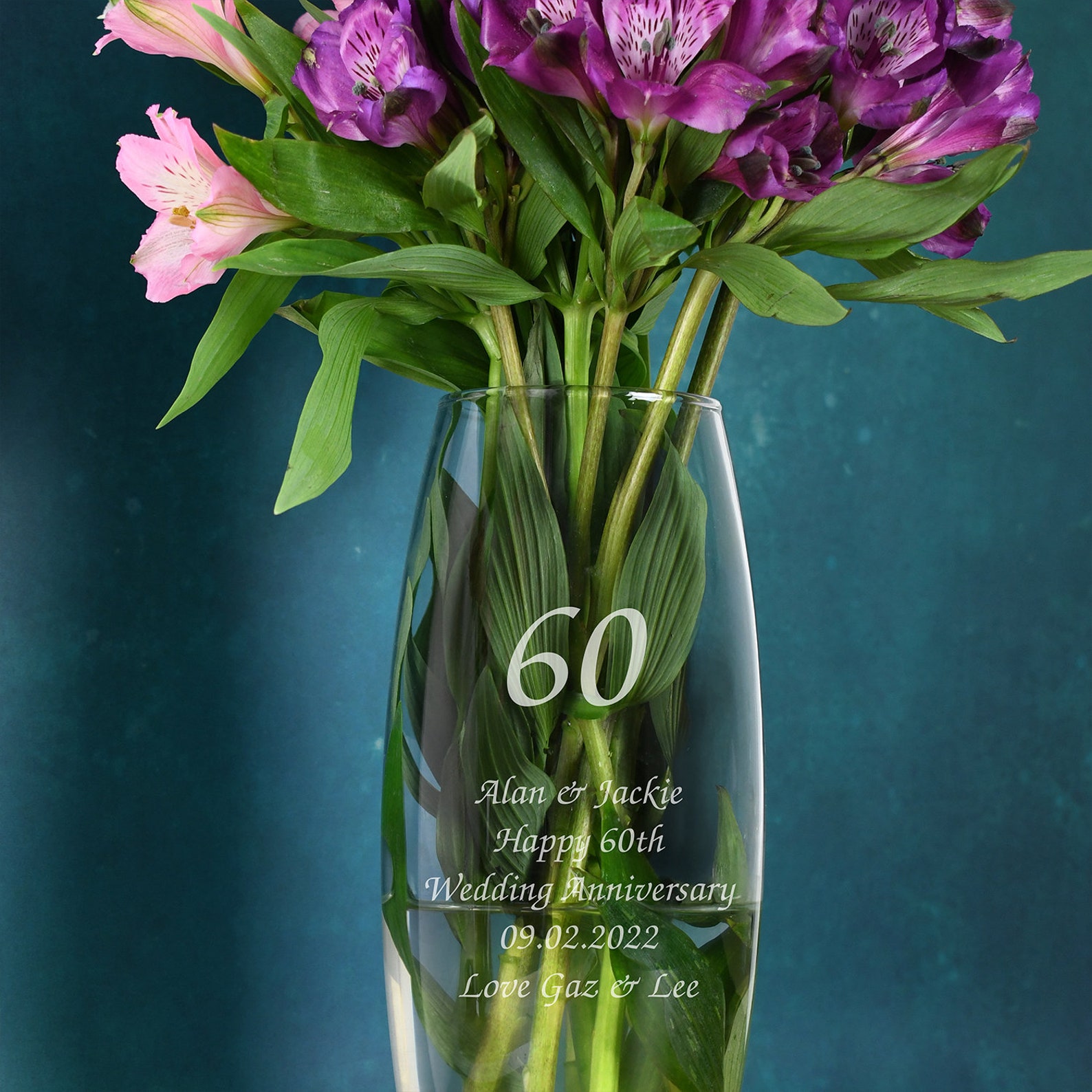 Personalised 60 Years Bullet Vase Gifts Ideas for Diamond Etsy