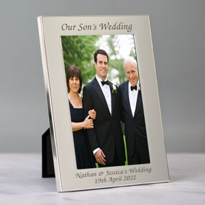 Personalised On Our Sons Son's Wedding Day Photo Picture Frame Gifts Ideas For Mother and & Father Of The Groom Presents Keepsakes image 9