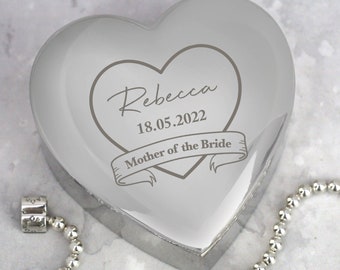 Personalised Heart Trinket Box For Mother Of The Bride Gifts Weddings Favours Ideas Presents Thank You Tokens