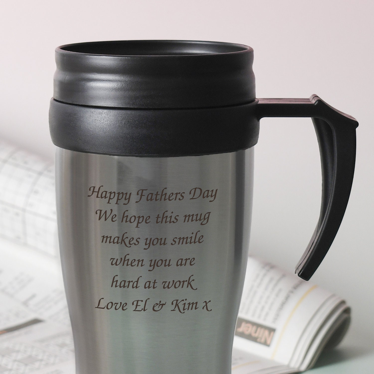 personalised reusable travel mug