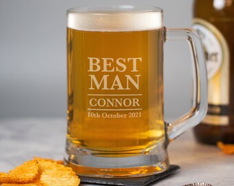 Personalised Father Of The Bride Pint Glass – Wedding Favours & Thank You Gift