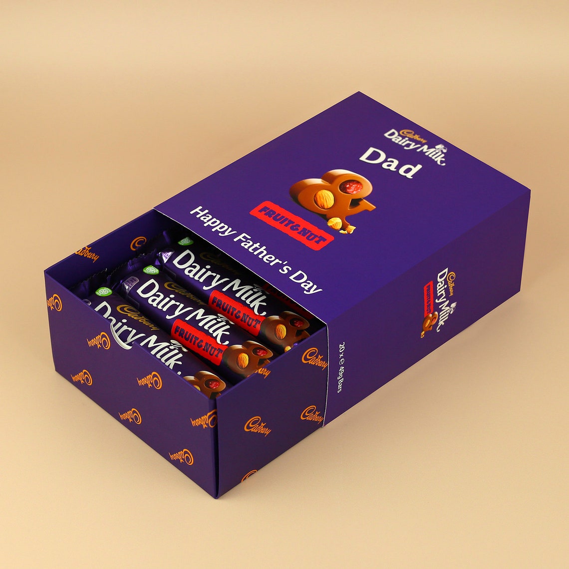 Personalised OFFICIAL Cadbury Fruit & Nut Box 20 Chocolate Etsy
