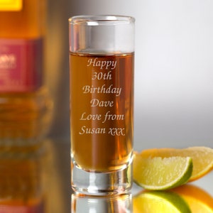 Personalised Message Hen Night or Stag Do Shot Glasses Gifts Ideas Presents For Birthdays Christmas Party Parties Engraved