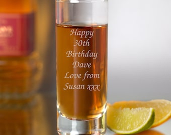 Personalised Message Hen Night or Stag Do Shot Glasses Gifts Ideas Presents For Birthdays Christmas Party Parties Engraved