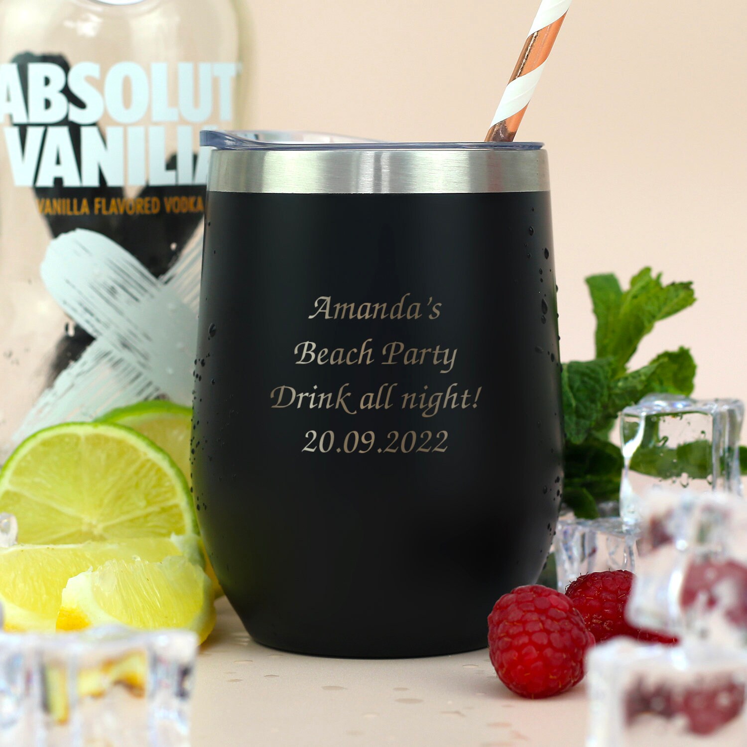 Personalised Any Message Insulated Travel Thermos Tumblers Gifts Ideas For 12oz Hot Cold Coffee Tea Birthday Christmas Mothers Fathers Day