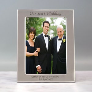 Personalised On Our Sons Son's Wedding Day Photo Picture Frame Gifts Ideas For Mother and & Father Of The Groom Presents Keepsakes image 5