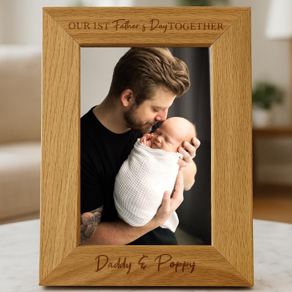 Cornice portafoto unisex, 15 x 10 cm, con scritta Daddy and