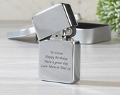 Personalised Silver Lighter Gifts Ideas For Him Her Happy Birthday Christmas Fathers Day Valentines Any Message
