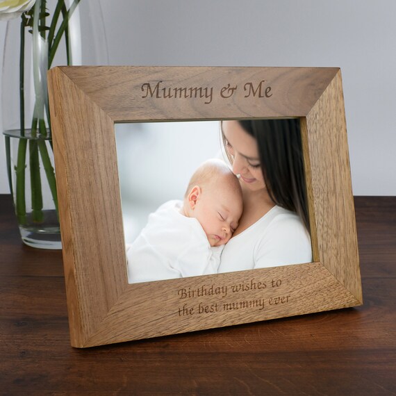 Mommy & Me Cornice Portafoto In Legno 20x15 Cm | Con Supporto Metallico E Scatola Regalo, Per Foto 10x15, Regalo Per Mamma - 4