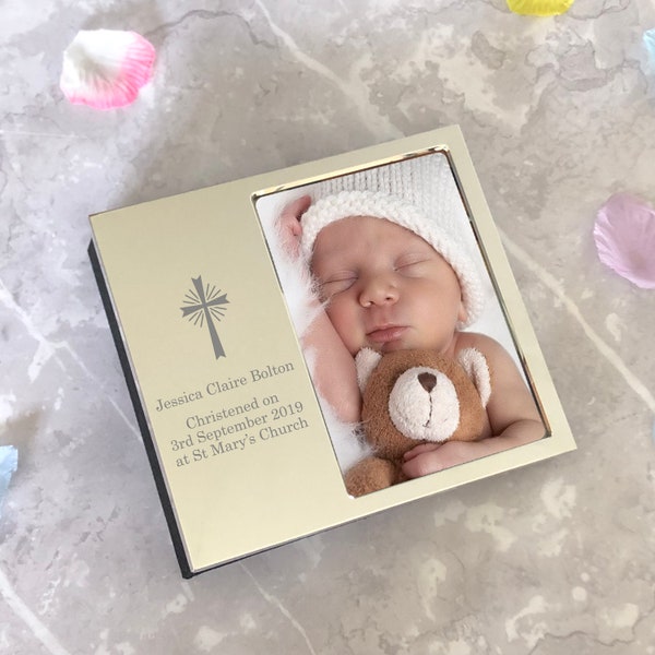 Personalised Cross Silver Photo Album Christenings New Born Baby Boys Gifts Girls Holy Communion Ideas Baptisms Church First 1st