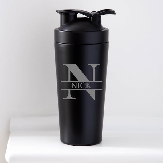 Personalise Initial & Name on Protein Shaker Bottle Gifts Ideas