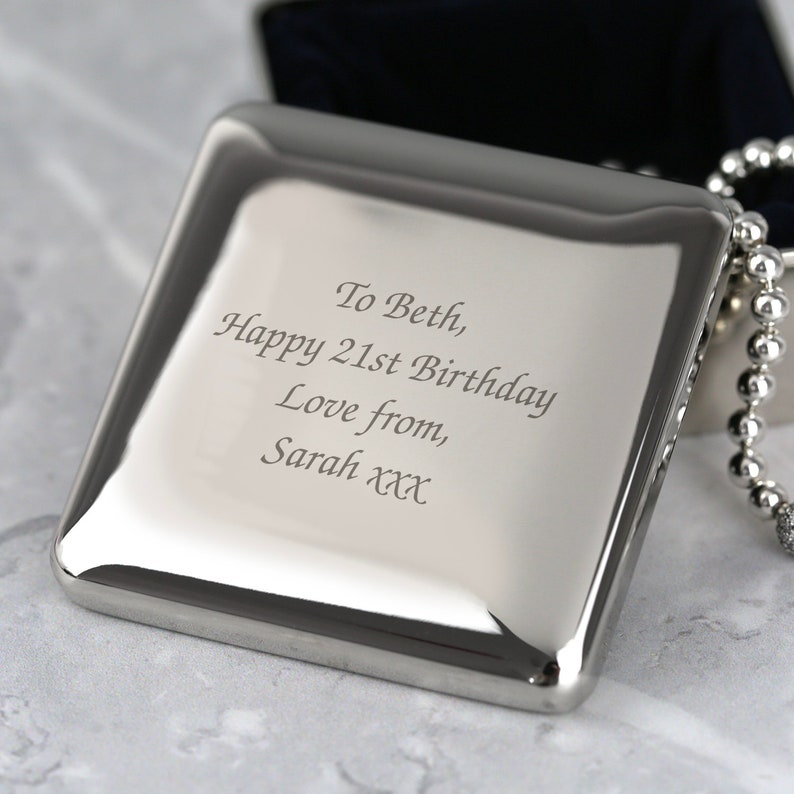 Personalised Any Message Square Trinket Box Gifts Ideas Presents For Her Mum Womens Mothers Day Birthday Christmas Ladies Jewellery image 3