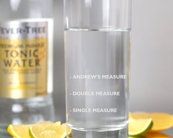 Personalised Measures Hi Ball Tumbler Whisky Glass Gifts Ideas Presents For Mens Dad Him His Double Single Christmas Birthday Fathers Day