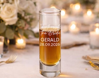 Vaso personalizado para el padre de la novia: ideas de regalos de boda grabados y regalos de agradecimiento