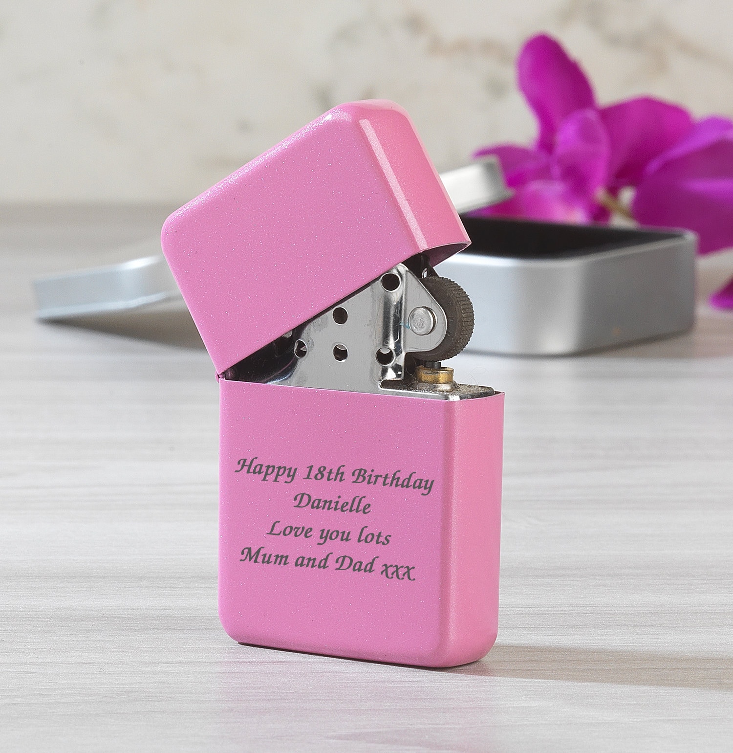 Personalised Pink Lighters Gifts Ideas For Birthday Christmas Etsy