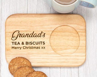 Personalised Tea & Snack Wooden Tea Board Gifts Ideas For Rudolph Tray Sign Christmas Xmas Visit Stop Here Kids
