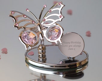 Personalised Crystocraft Butterfly Ornament With Swarovski Elements Gifts Ideas For Birthday Her Womens Ladies Mum Christmas Mothers Day