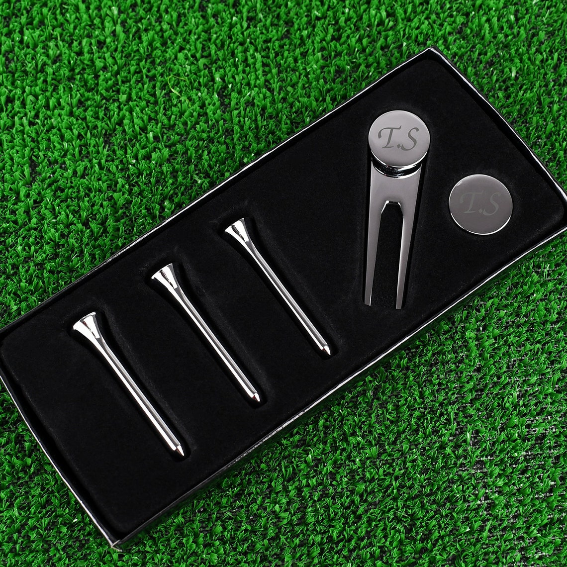 Personalised Golf Set 3 Tees Pitch and & Repairer Ball Marker Etsy UK