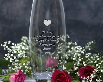Gepersonaliseerde hart Glazen kogelvaas Vazen 26 cm Cadeau-ideeën voor haar Dames Bloemen Verjaardag Kerstmis Liefde Valentijnsdag Jubileum