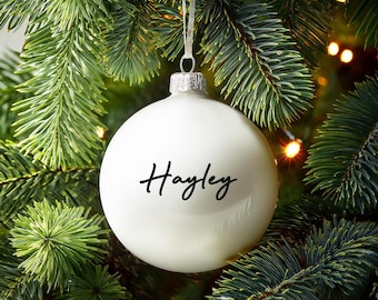 Personalised Large Name Christmas Bauble In Loving Memory Remembering Remembrance Missed Baubles Heaven Xmas Tree