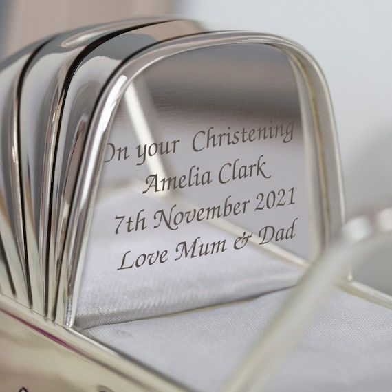 Personalised silver christening gifts discount
