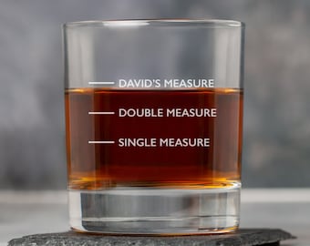 Personalised Measures Message Tumblers Whisky Glass Gifts Ideas Presents For Mens Dad Him His Double Single Christmas Birthday Fathers Day