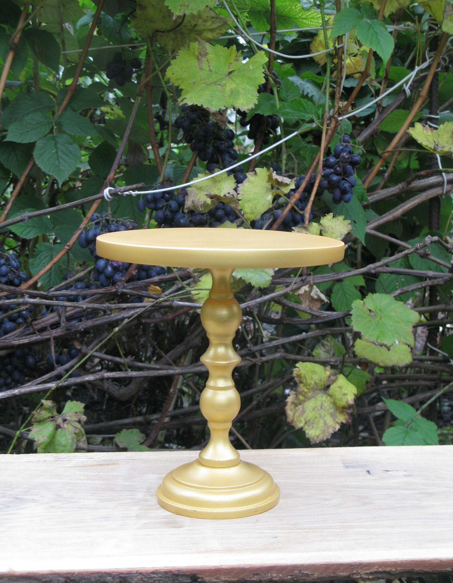 18K gold 10 tall cake stand Cake Stands for Christmas Etsy