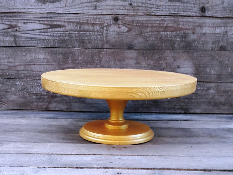 Custom Gold Cake Stand 14 Wedding Bridal Birthday Etsy