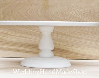 for wedding, White, gold, shabby white, Cake Stand for wedding cake, distressed white stand,  18 inch gold stand,22 inch gold stand