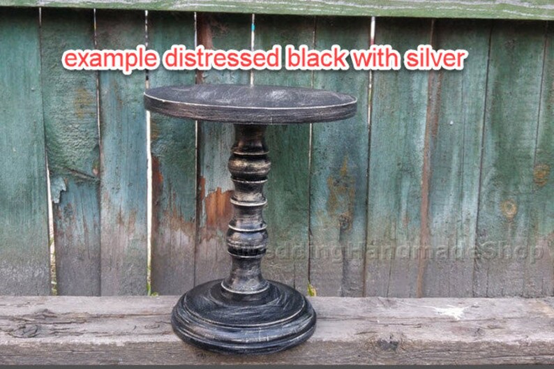 Distresed Gold Cake Stand 14 Inch 16 Inch Wedding Gold Decor Etsy