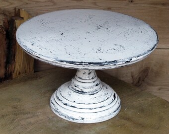 Discount Cake stand 18 inches shabby white 16 inches distressed white cake stand 14 inches distressed gold cake pedestal cake holder cuprum