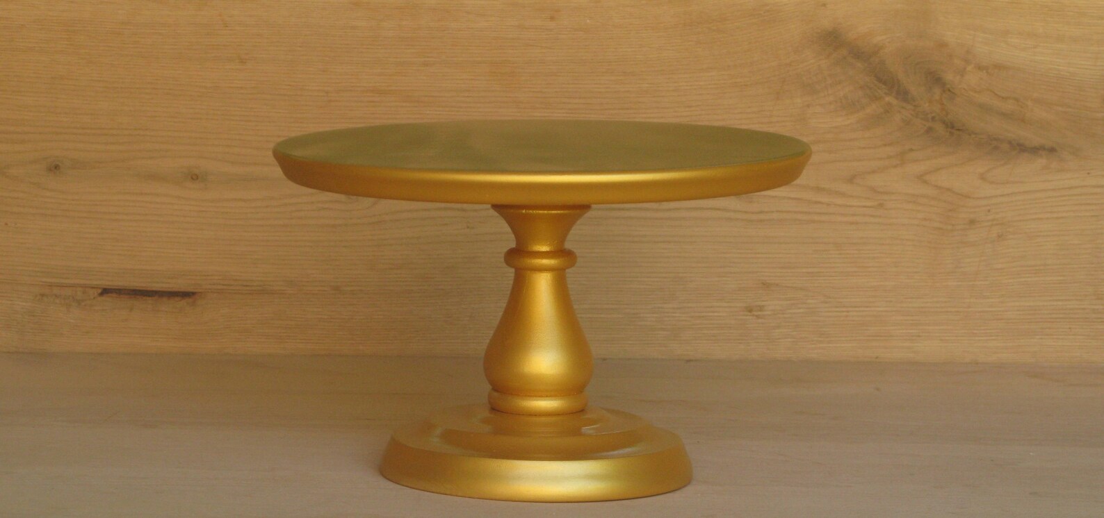 Distresed Gold Cake Stand 14 Inch 16 Inch Wedding Gold Decor Etsy