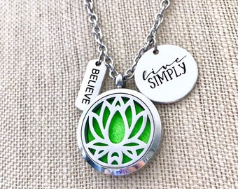 Didffuser Necklace, Essential Oils Locket, Aromatherapy Necklace