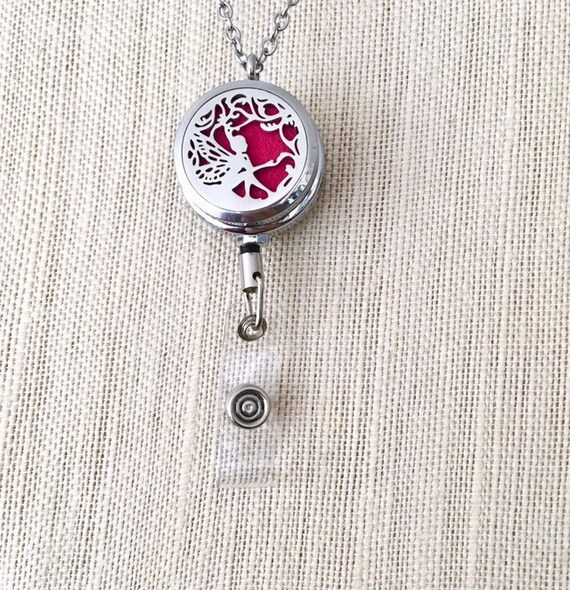 Necklace Aromatherapy Locket Badge Reel Holder Essential Oils Clip On ID Card Clip Diffuser