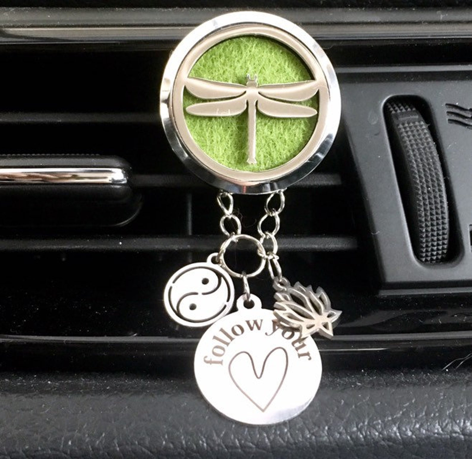 Car Diffuser Locket Aromatherapy Locket Dragonfly Locket Etsy