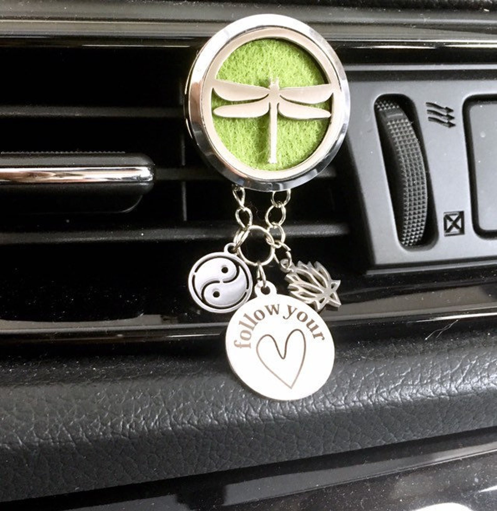 Car Diffuser Locket Aromatherapy Locket Dragonfly Locket Etsy