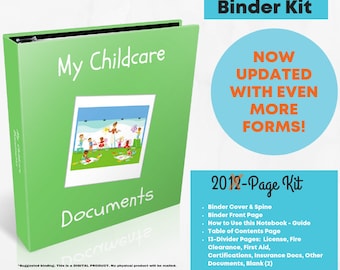 My Childcare Documents - Binder Kit {INSTANT PRINTABLE/DOWNLOAD}