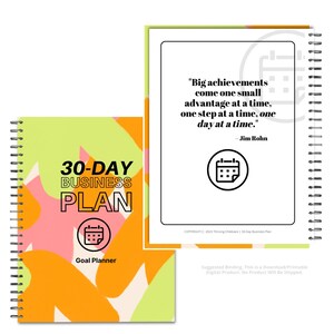 30-Day Business Plan eBook [INSTANT PRINTABLE/DOWNLOAD]