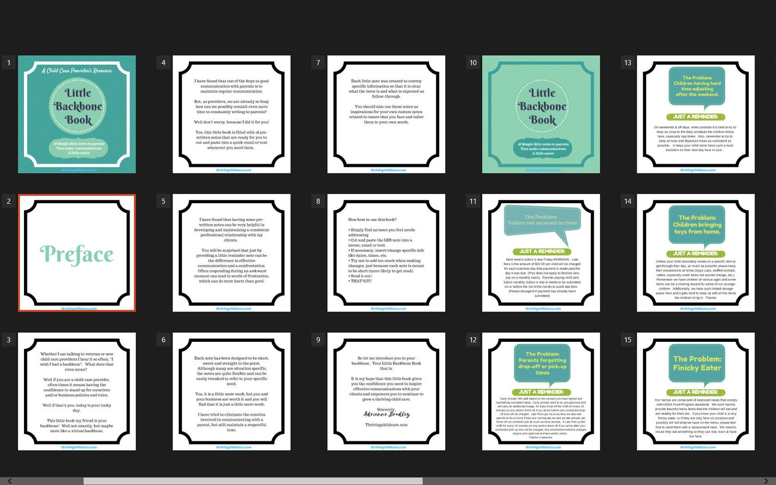 EBOOK Little Backbone Book Provider to Parent Childcare Etsy