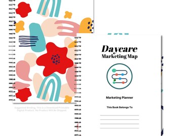 Abstract Floral Daycare Marketing Map Planner [INSTANT PRINTABLE/DOWNLOAD]