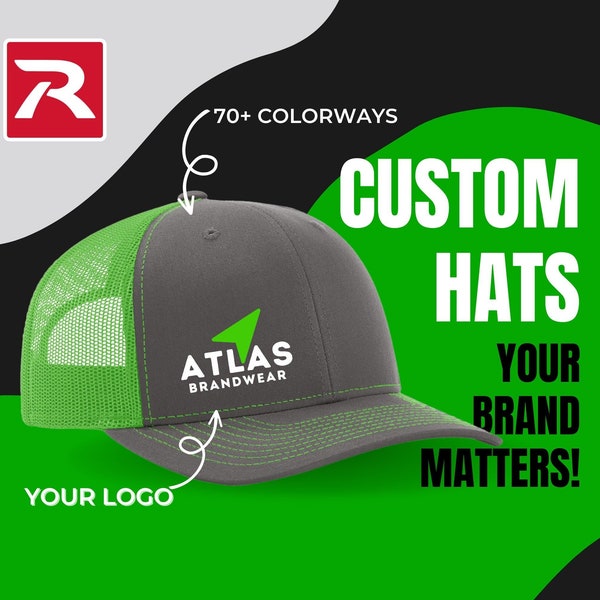 Custom Richardson 112 Hats | Custom Logo Embroidered Hats | Business Hats | Custom Trucker Hats | Personalized Hats